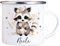 4youDesign Emaille Tasse Kinder personalisiert – Punkte Waschbär – Tier Namenstasse – Geschenk für Jungen & Mädchen – Bruchsicher & Leicht – Geschenkidee zur Einschulung & Geburtstag - 300ml