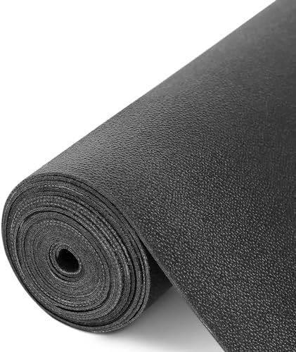 WochiTV Shelf Liner for Cabinets, Drawer 20 x 354 inches, Non Adhesive Non Slip Foam Mat for Kitchen, Pantry, Bathroom, Cupboard, Garage, Closet, Shelves, Drawer, Tool Box, Black