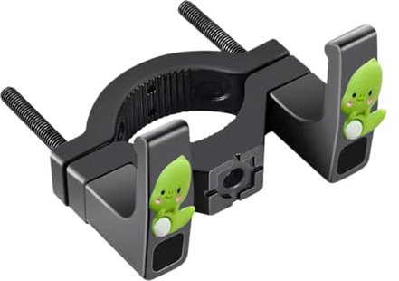 KIEUIENK Electric Scooter Hook, Front Scooter Carrier Hanger Hook, No Perforation Design Aluminium Alloy Hook, Scooter Front Hook for Luggage, Basket, Safety Hat, Water Bottle, Bag (Large Pipe clamp)