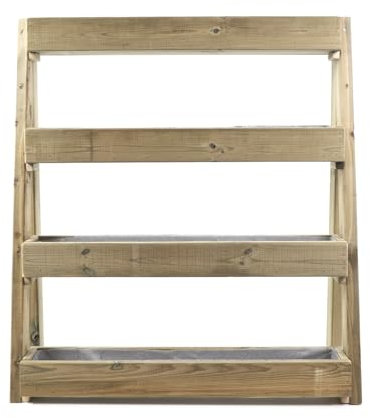 Vidahuerto Huerto Urbano Vertical de Pared con 4 jardineras de 100x90x30 cm Madera Tratada para Exterior
