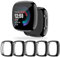 AK für Fitbit Versa 4 Hülle/Fitbit Sense 2 Hülle, 5 Pack TPU Schutzhülle mit Schutzfolie für Versa 4/Sense 2 Smartwatch Zubehör Vollständige Abdeckung Schutz Displayschutz