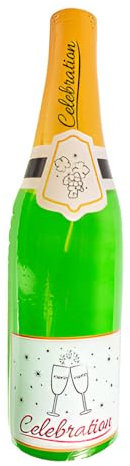 ASPIRE UK Inflatable Champagne Bottle 63cm Giant Champagne Design for Parties, Events, Weddings, Birthdays, Decorations, Photo Props, Festive Fun, and Celebrations