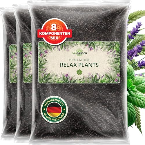 ORAGARDEN Kräutererde & Universelle Erde 9L für Relax Kräuter und Spezialkulturen Pflanzen – Grünpflanzenerde für Indoor und Outdoor – Zimmerpflanzenerde und Gartenerde Mix - 8 Komponenten Pflanzerde