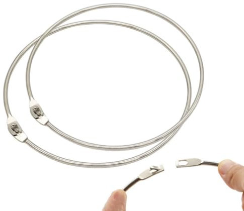 Viojrlly 2 Stück Schlüsselring Groß 150 mm Vielseitig Große Metallring Warenring DIY Vielseitiger Ring zum Aufhängen Aktivitätskartenkreis Duschvorhang Scrapbook Sammelalbum mit losen Blättern