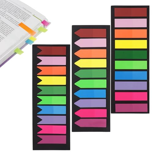 600 Pièces Marque Page Adhesif, Transparentes Onglet Adhesif | Colorées Bande Marqueur de Page, 10 Couleurs Autocollantes Onglets Adhésifs pour Livres, L'archivage de Documents, écoles