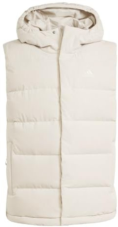 adidas Mens Hooded Down Vest Wonder Beige L
