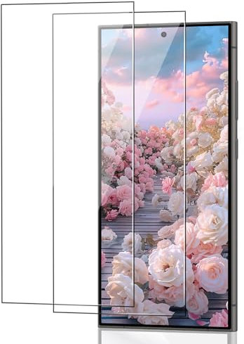 ICESPRING für Panzerglas für Samsung Galaxy S24 Ultra Schutzfolie, 2 Stück Fingerabdruck-ID Panzerfolie für Samsung S24 Ultra Folie, 9H Härte Schutzglas für Galaxy S24 Ultra Panzer Schutz Glas