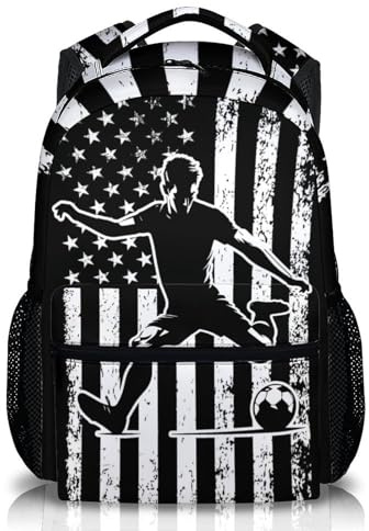 Homexzdiy School Backpacks for Kids, Bookbag for Teens Boys Sports Lovers, Back to School Supplies Gifts