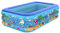 Blissbuilt Familienpool für Kinder und Erwachsene,Stabiles Planschbecken Rechteckig Groß Gartenschwimmbad 3 Ringe Family Pool,mit Aufblasbarem Weichem Boden,für Outdoor Home Balkon Sommerwasserparty