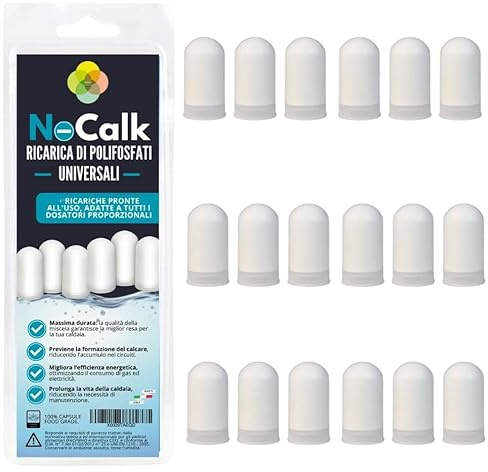 IKIGAJ Polifosfati Protezione Caldaia, Ricarica Universale Caldaie Pastiglie Polvere Concentrata Filtrazione Acqua, Funzione Anticalcare e Anticorrosivo Lunga Durata, Elettrodomestici (18 Pastiglie)