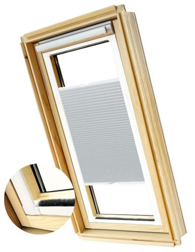 Home-Vision Dachfenster KassettenPlissee zum Kleben P10 für Silber