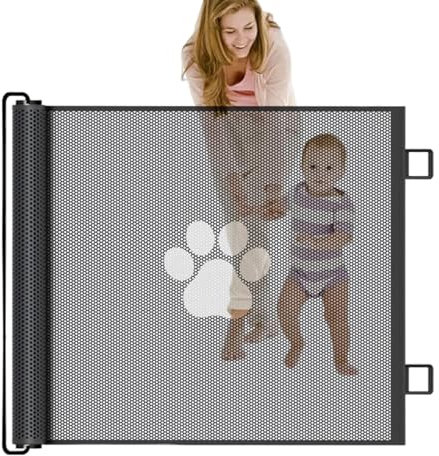 Puerta para Bebés para Escaleras Reja Extensible De Malla Protectora