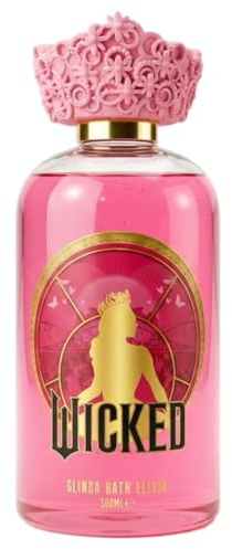 “Wicked Bath Elixirs – Glinda (Pink) & Elphaba (Green) 500ml Set | Limited Edition Luxury Bath Collection Inspired by the Musical | Moisturizing & Fragrant Bath Soak” (Glinda)