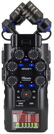 ZOOM H6studio Handy Recorder – 6+2 Spur 32-Bit Float Aufnahmegerät für Musik, Podcast & Film – Klang in Studioqualität für jede Aufnahme, egal wo