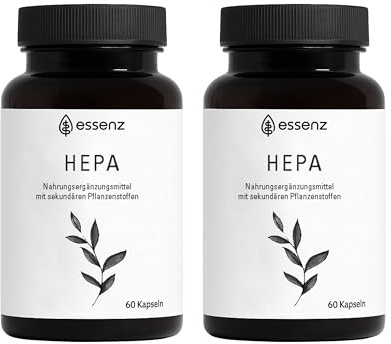 ESSENZ Hepa 2x60 Kapseln - Hochwertige Kapseln mit Mariendistel-, Artischocken- & Löwenzahn-Extrakt
