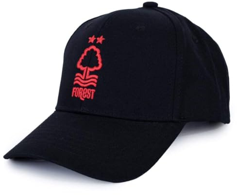Nottingham Forest FC Baseball Cap, Snapback, Black with Red Club Crest