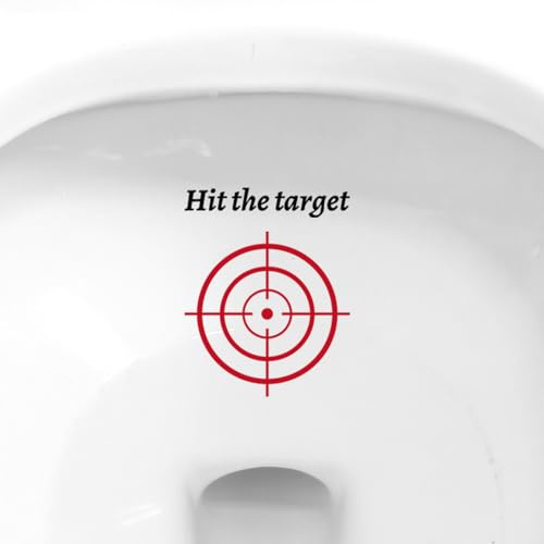 10pcs Toilet Target Aiming Stickers, Red | Toilet Training Motivational Pee Target Decals for Boys Restroom Bathroom & Urinal