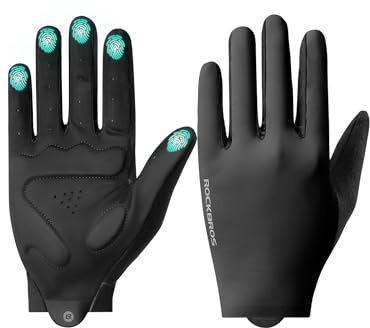 ROCKBROS Fahrradhandschuhe für Herren & Damen – rutschfest & stoßabsorbierend mit SBR-Polster, atmungsaktiv, Touchscreen-kompatibel, ideal für MTB, Rennrad, Trekking & Alltag