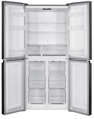 Privileg PRGF 6421 XP4E French Door Kühl-Gefrierkombination, 421 l Nutzinhalt, Total NoFrost, Multipower-Inverter-Kompressor, On-Door-Display, 39 dB, Edelstahloptik