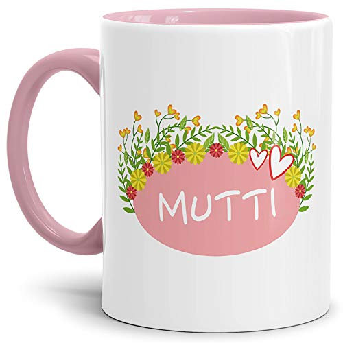 Tassendruck Mama-Tasse Mutti Innen & Henkel Rosa/Cup/Mug/Geschenk/Mami/Mutter-Tag/Beste Qualität - 25 Jahre Erfahrung
