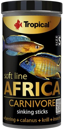 Tropical Fischfutter Carnivore S 250ml, für fleisch- und allesfressende Fische, Granulat, 150 Gramm