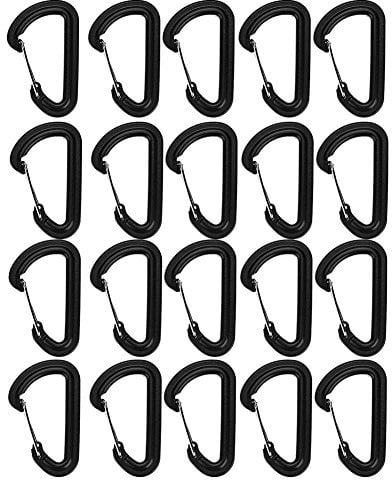Karabiner Klein Kunststoff Locking 20 Stücke Kunststoff D Form Karabiner Quick Link Keychain für Outdoor Sports Angeln Wandern Klettern