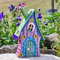 Garden Mile 31cm Magic Maisonette Fairy Ornaments For Garden Decorations Outdoor Weatherproof Metal Decorations For Patio Lawn Yard Hand Painted Fairy Garden Ornaments