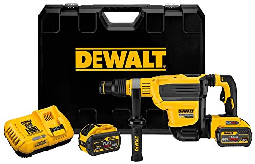 DEWALT 60V SDS MAX Rotary Hammer Drill, Cordless, 1 3/4 in., (2) Batteries (DCH614X2)