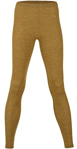Engel Natur, Damen Leggings, 100% Wolle (kbT) (42-44, Safran)