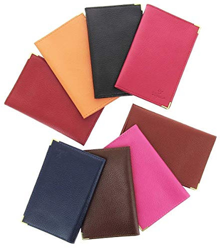 KARL LOVEN Porte-Papiers Pochette Carte Grise en Cuir Papier de Voiture Etui 2 Volets Permis de Conduire Carte d'identité Assurance Ciel