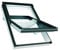 Kunststoff Dachfenster 114x118 cm OptiLight PVC THERMO von FAKRO Konzern | mit 2-fach Verglasung, Lüftungsblende und Eindeckrahmen für Ziegel | Schwingfenster von FAKRO Gruppe