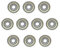 Unifizz Eisenabdeckungs-Kugellager, Rillenkugellager, 629ZZ, 9 x 26 x 8 mm, Z1, vorgeschmierte Kugellager für Räder, Elektromotoren, Lager, Stahl, Silber, 10 Stück