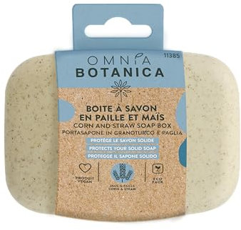 OMNIA BOTANICA - Boite à Savon - Bioplastique Issu de Paille et maïs - Idéal Voyage, décoration Salle de Bain, Douche, Cuisine, cosmétiques DIY