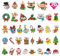 CAYUDEN Diamond Painting Aufkleber, 36pcs 5D Weihnachten Diamant Painting Bilder Kinder DIY Diamond Painting Kinder Weihnachten Diamant Malerei Aufkleber Kit für Mitgebsel Christmas Gastgeschenk