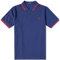 Fred Perry Slim Fit Twin Tipped Polo French Navy/Magenta/Cherry Red, blau, M