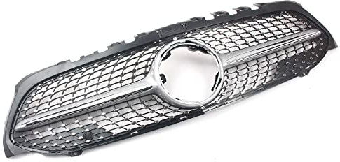 FINMOKAL Griglia Anteriore Griglia Argento per Mercedes W177 2019 2020 2021+ Classe A A200 A250 Diamante