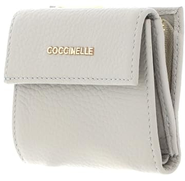 Coccinelle Leder Geldbörse Metallic Soft Mini Wallet Grainy Leather Gelso Khaki