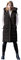 Spindle Womens Ladies Long Padded Hooded Gilet Jacket Sleeveless Bodywarmer Zip Pockets Black M