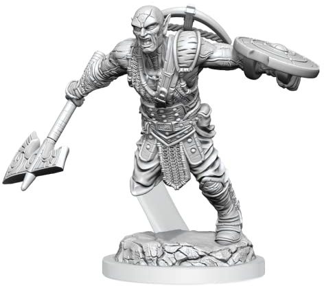 D&D Nolzurs wunderbare Miniaturen: Welle 20: Earth Genasi Fighter - Unlackiert und grundiert - Tabletop RPG Games TTRPG