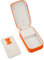SANQIANWAN Klein Schmuckkästchen Schmuckkästchen Damen Schmuckkoffer Reise Schmuckaufbewahrung Schmuckbox Damen Schmuckschatulle für Ringe,Ohrringe,Halskette,Armbanduhr (orange, groß)
