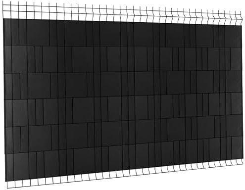 IDMarket - Kit de lamelles occultantes PVC Souples Noires Horizontales 35 M