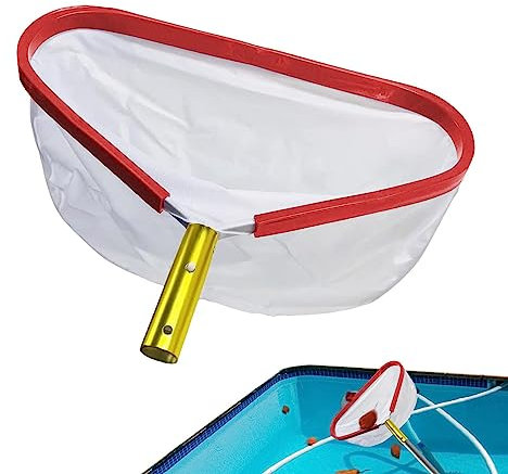 KinMokusei Épuisette de piscine - Maille fine - Pour le nettoyage des algues - Avec cadre en aluminium, filet d'écumeur de piscine