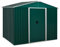 Outsunny Caseta de Jardín de 3,6 m² 236x174x190 cm Cobertizo Exterior de Metálico para Almacenar Herramientas con Puertas Correderas y 4 Ventanas para Terraza Patio Verde
