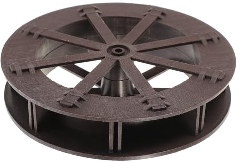 MUCKLILY Wasserrad Für DIY Wasserfall Brunnen Dekoration 13.5 cm Kunststoff Mini Wasserrad Mit Achse Für Garten Fischteich Und Zen Landschaftsbau