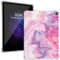 Clear Case for Amazon Kindle Fire Max 11 Tablet (13th Generation, 2023 Release) 11, Ultra-Thin Lightweight Scratch Resistant Soft TPU Clear Bumper Back Cover for Fire Max 11, Pink Red Marble