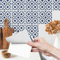 Muralo - Fliesenaufkleber Klebefliesen Selbstklebende Fliesen für Küche Bad Möbel Schrank Wand Mosaikfliesen Küchenruckwand - Traditionelle Ornamente Motiv - 24 Stück 10x10(60x40cm)