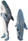 Vexquivera Shark Blanket Hoodie Adult,Shark Blanket,Shark Jumpsuit,Adult Kid Cozy Wearable Blanket Sleeping Bag,Shark onesie,Super Soft Fleece Sleeping Bag,Shark costume, Shark Gifts, Shark