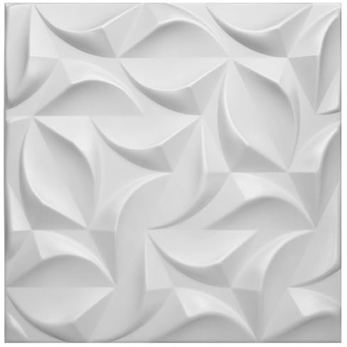 Deccart River Panneaux Muraux 3D | Plaques Murales Décoratives | Panneau Mural 3D Design | Idéal pour Faux Mur Mur 3D et Décoration Intérieure | Panneaux Décoratifs Mura (4m² Blanc)