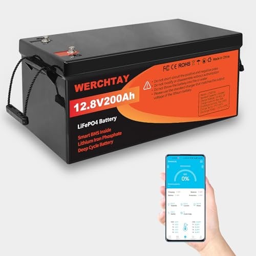 LiFePO4 Lithiumbatterie mit BMS 4000–15000 Zyklen Deep Cycle-Batterie mit Niedertemperaturschutz Wohnmobile, Solaranlagen Schiffe netzunabhängige Anwendungen (LiFePO4 200Ah BT)