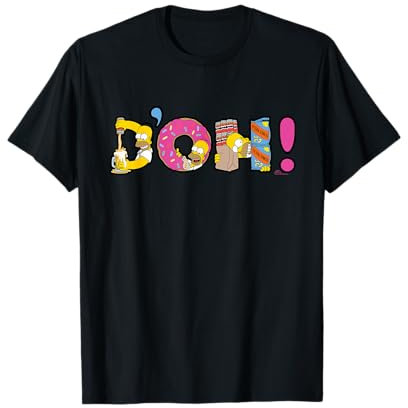 The Simpsons Homer Simpson Beer and Donuts Letters D’OH! T-Shirt